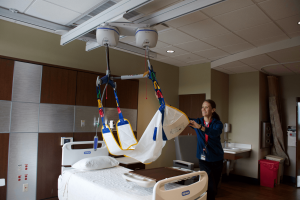 bch inpatient rehab ceiling mounted lift boulder community health broomfield hospital 